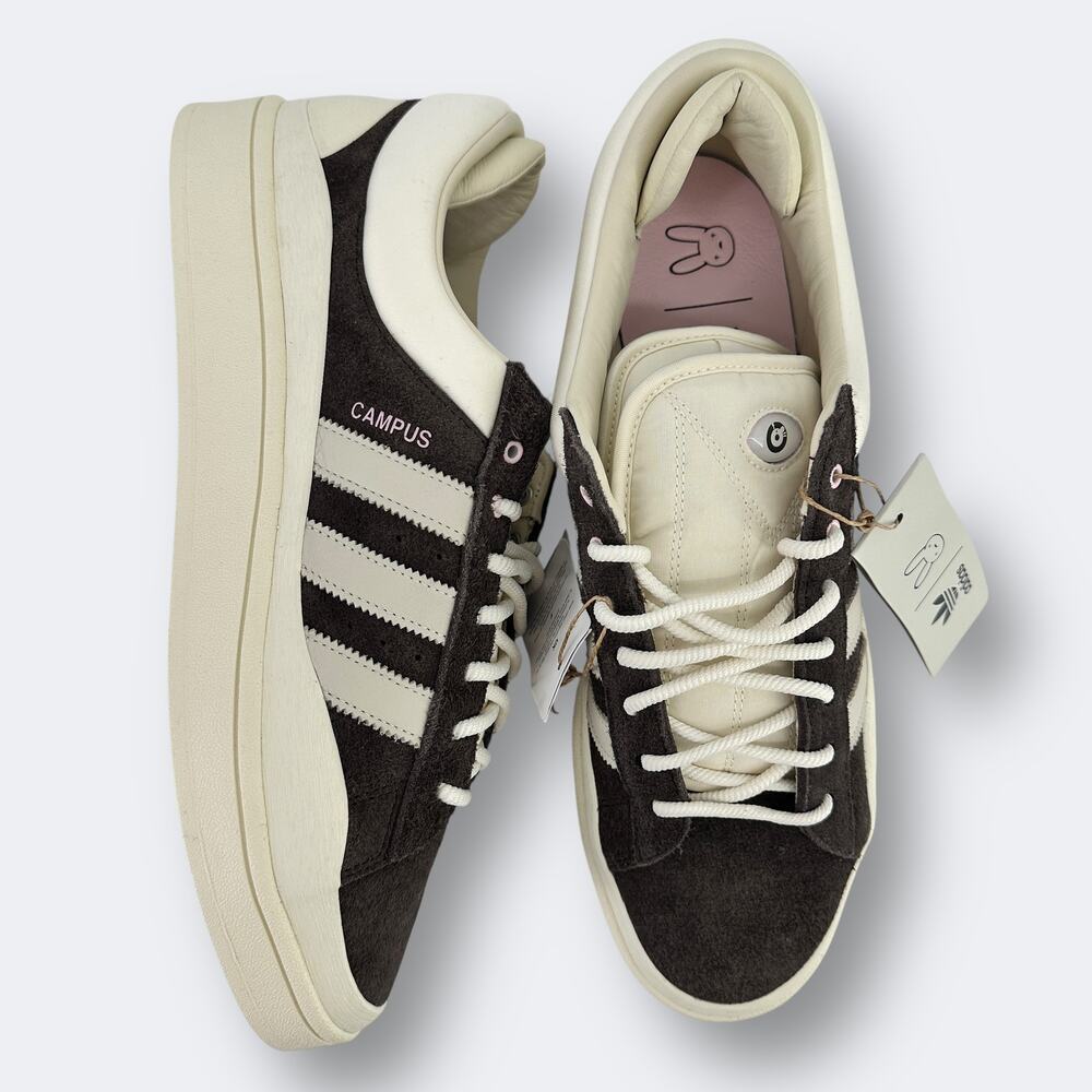 Adidas X Bad Bunny Campus Sneaker Shoes Mens Size 12.5 Brown Cream Suede